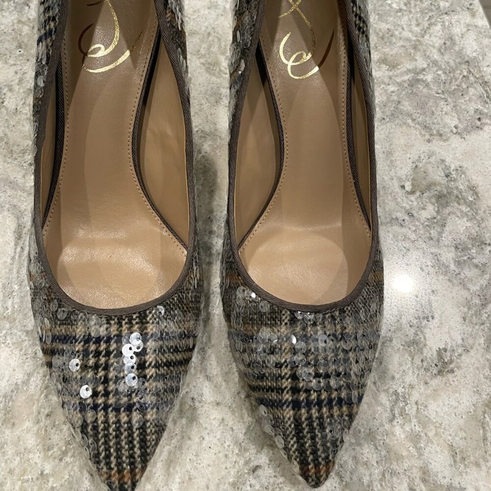 Sam Edleman Sequined Glen Plaid Pumps